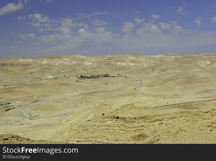 Israel. Roads of Judean desert.