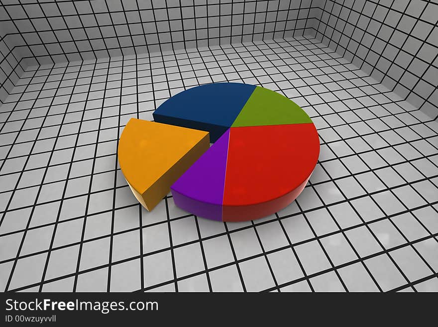 Statistics - 3d multicolor diagram - education/business. Statistics - 3d multicolor diagram - education/business