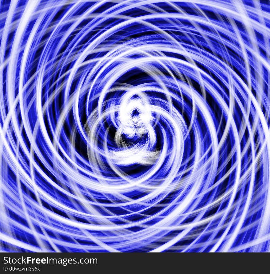 Blue vortex against black background