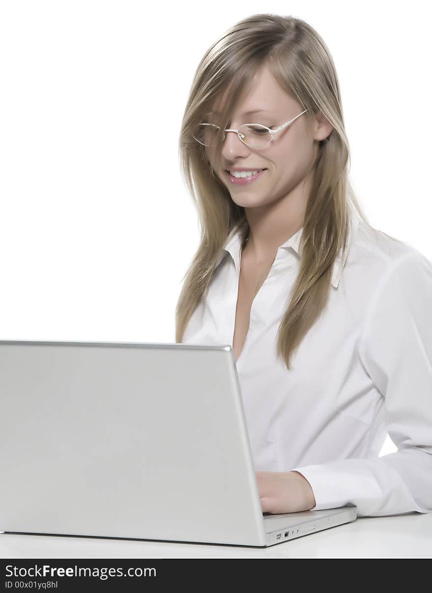 Beautiful Girl with Laptop