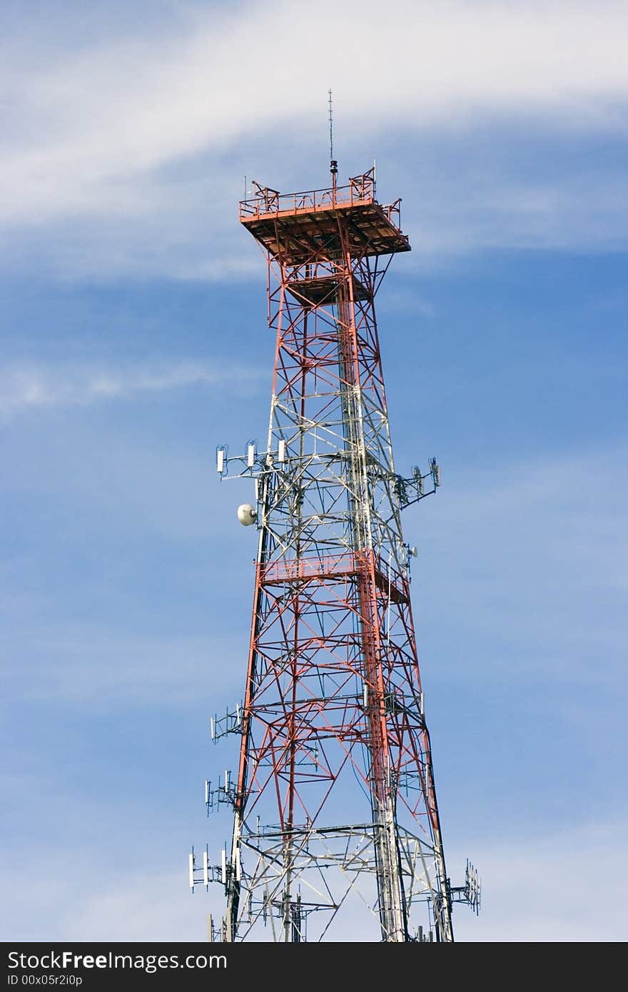 Communications Tower under amazing clouds.