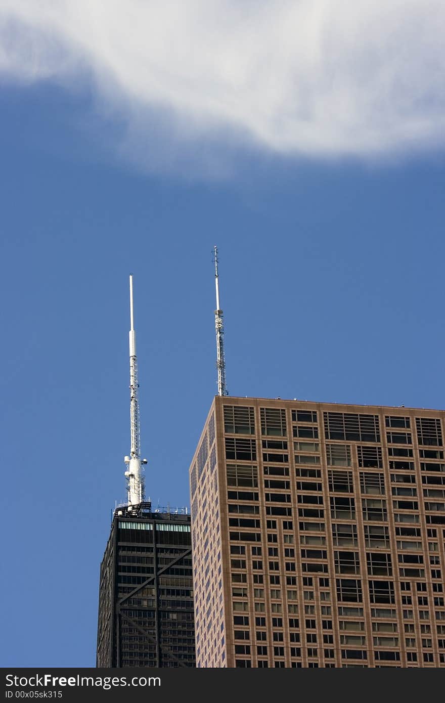 Hancock Building under amazing clouds