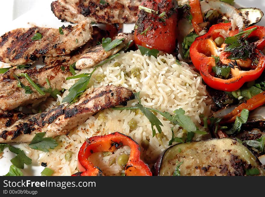 Grilled chicken and vegetables 2