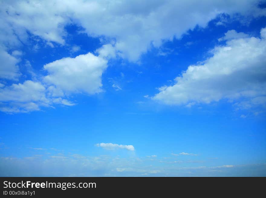 Blue sky with clouds on it