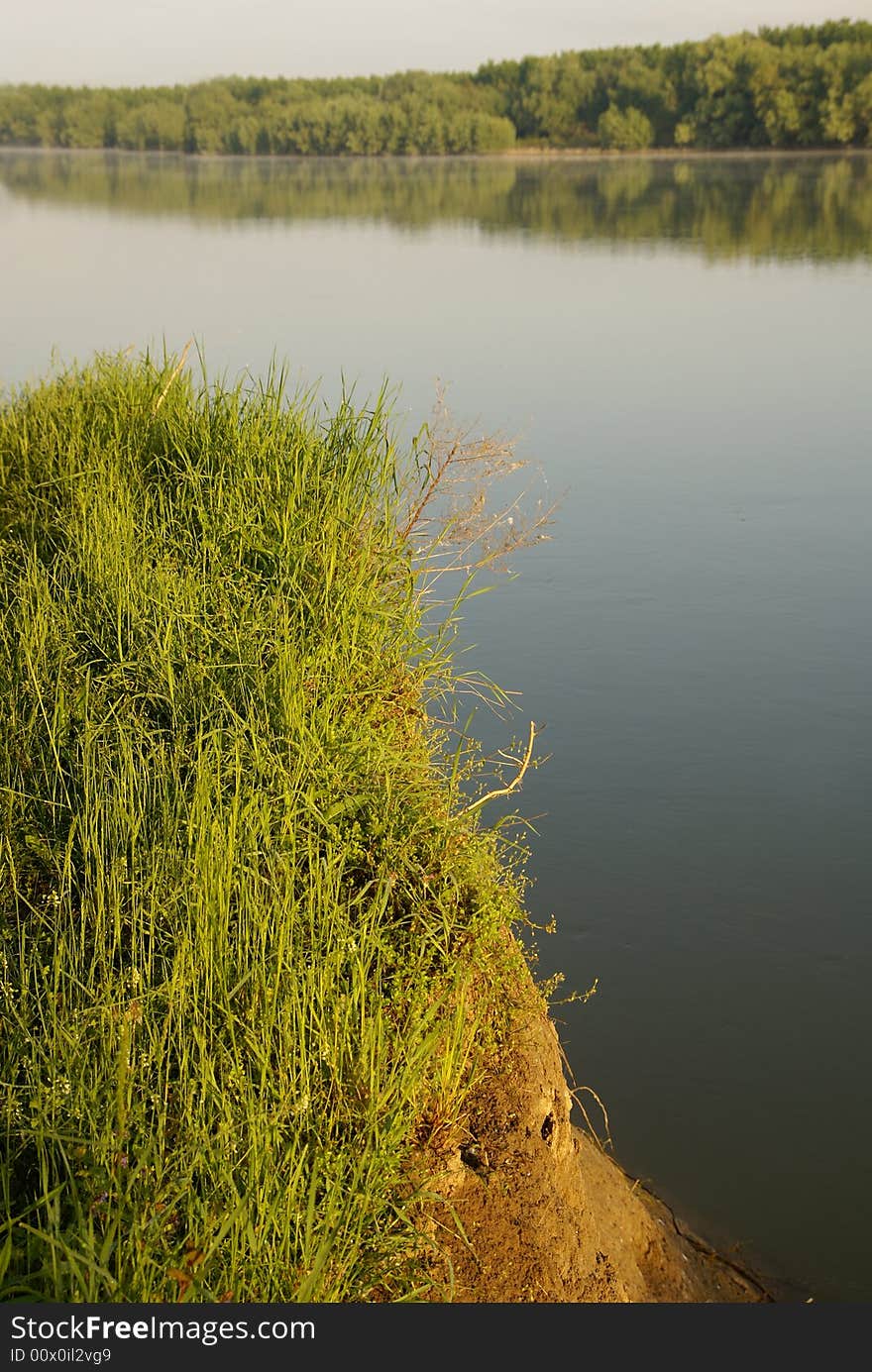 The river Danube during spring time