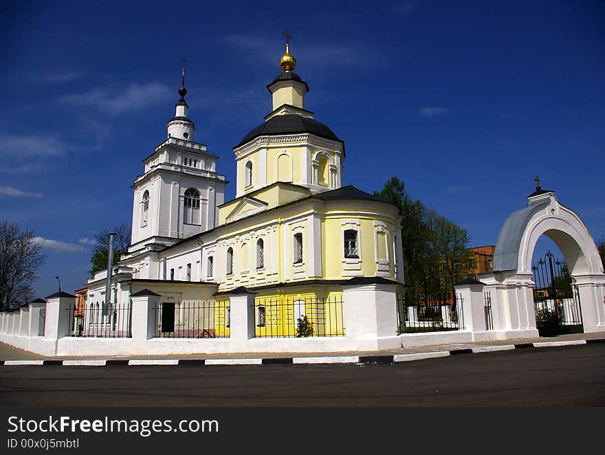 Temple of Pokrov in Ruza town in Moscow region. Temple of Pokrov in Ruza town in Moscow region