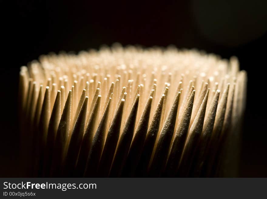 Close up photo of toothpicks