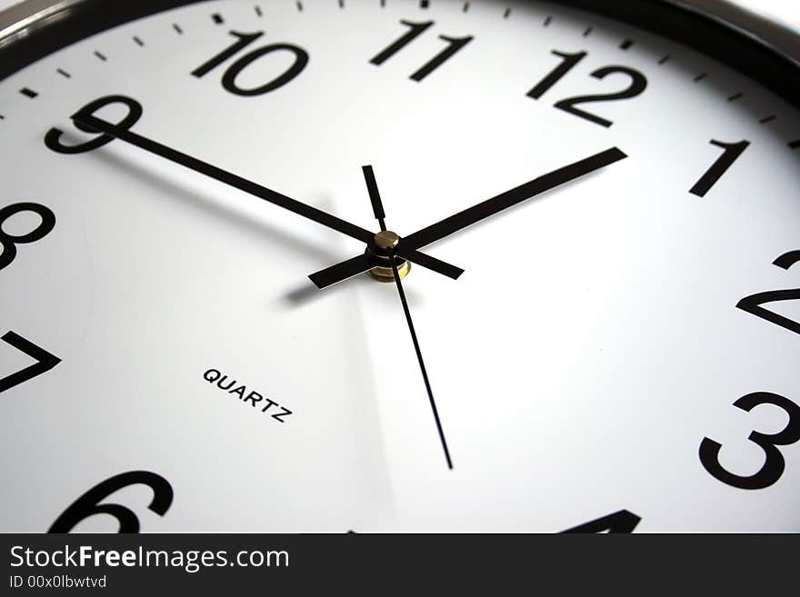 White face of clock macro