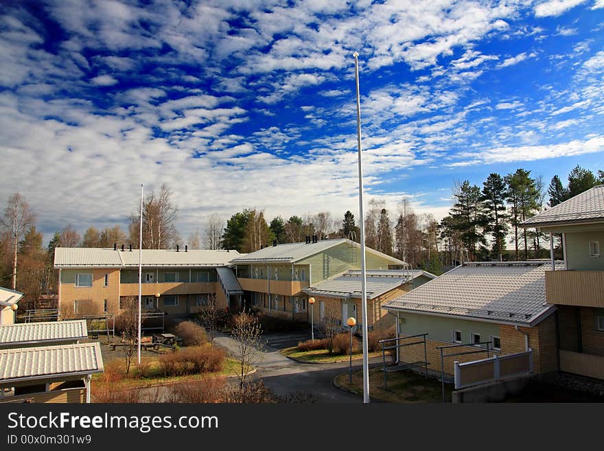 Residential area on a sunny day