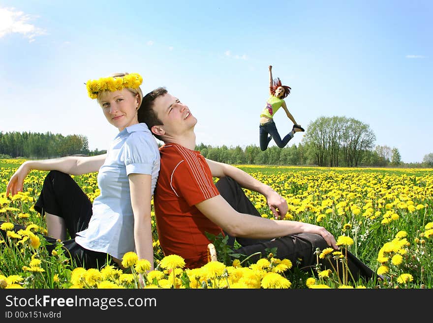 Happy young friends having fun outdoors. Happy young friends having fun outdoors