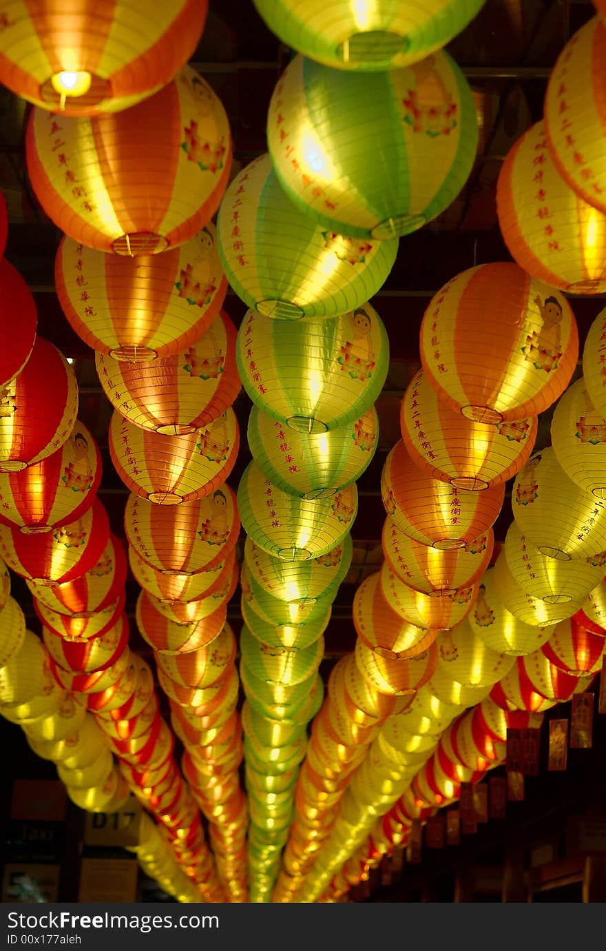 Vesak lightup, Singapore Chinatown, 2008. Vesak lightup, Singapore Chinatown, 2008