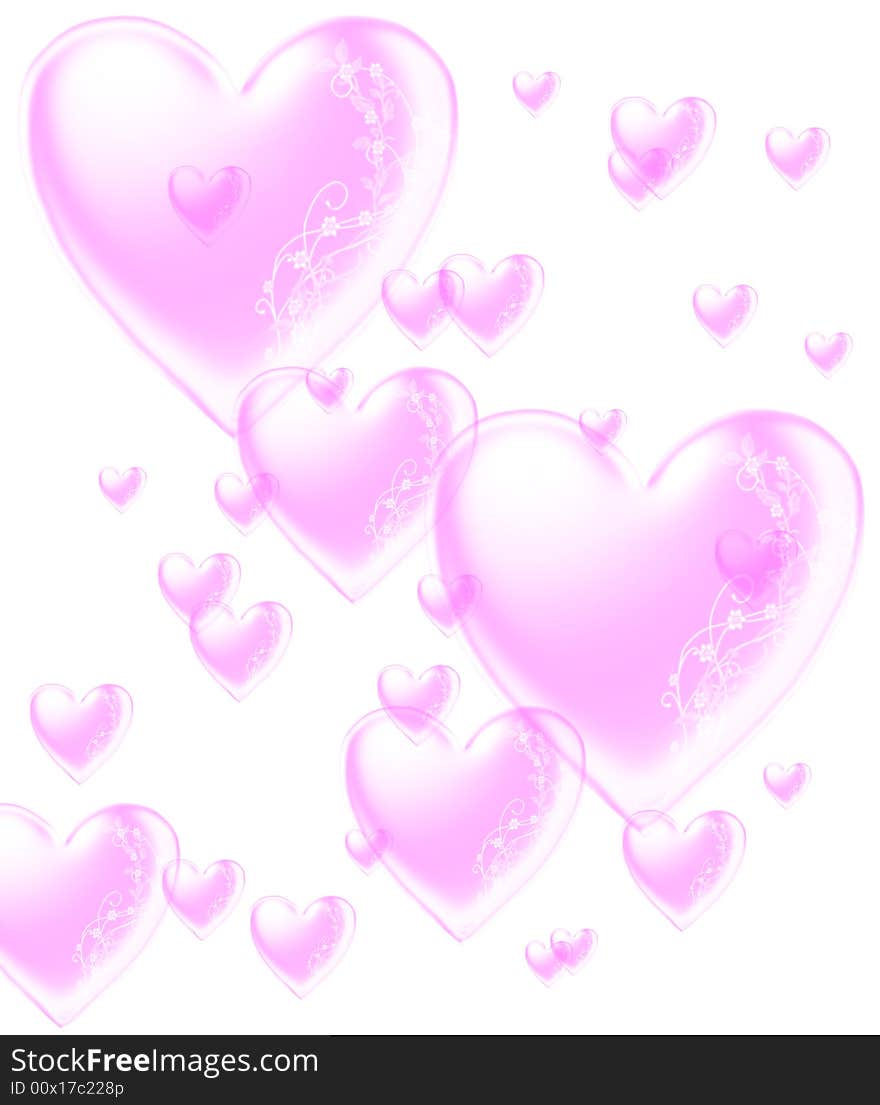 Pink hearts