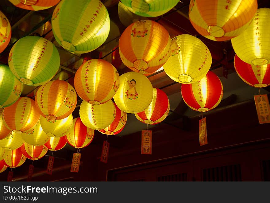 Vesak lightup, Singapore Chinatown, 2008. Vesak lightup, Singapore Chinatown, 2008