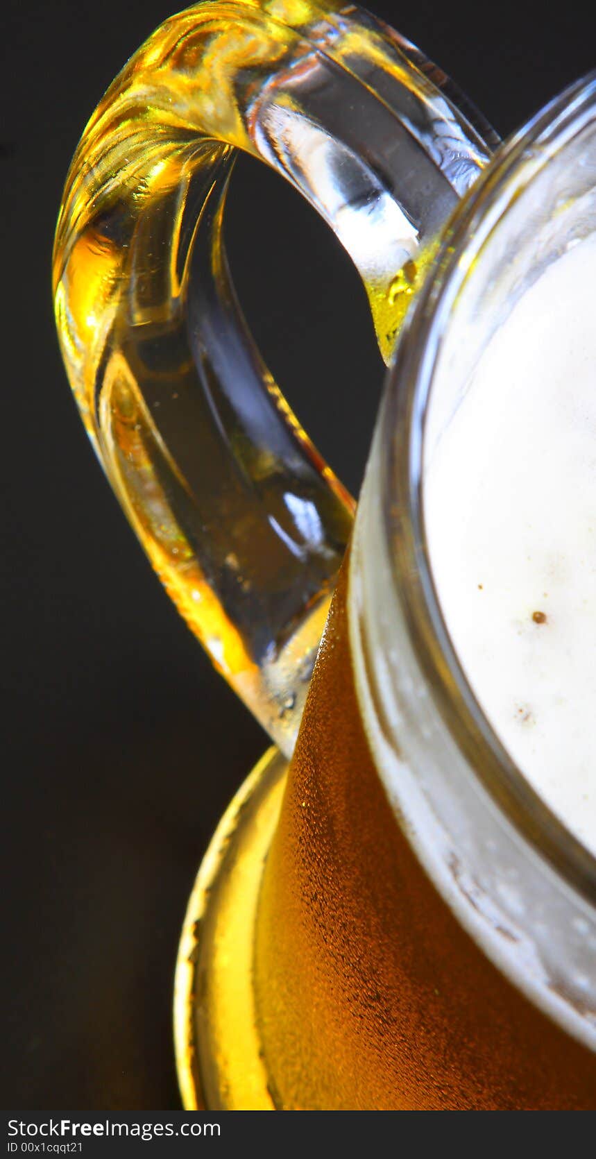 Beer mug on the table