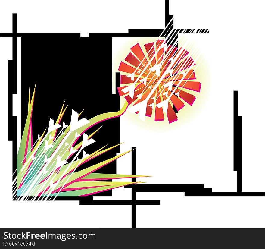 This image is a digital flower vector illustration.Place your text anywhere.