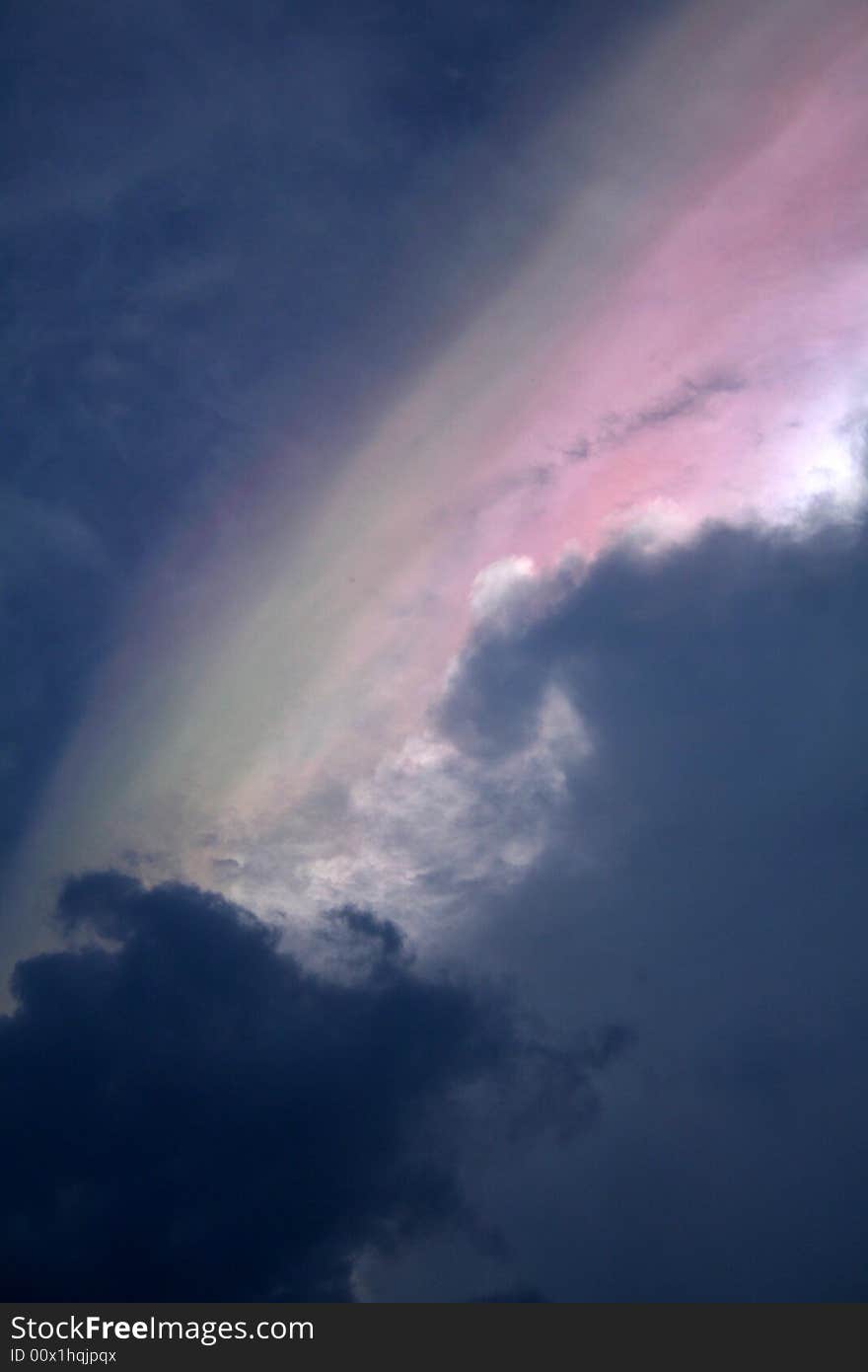 Halo phenomenon over sherating evening sky.  this is rare phenomenon. it will last for few minutes before disappeared.