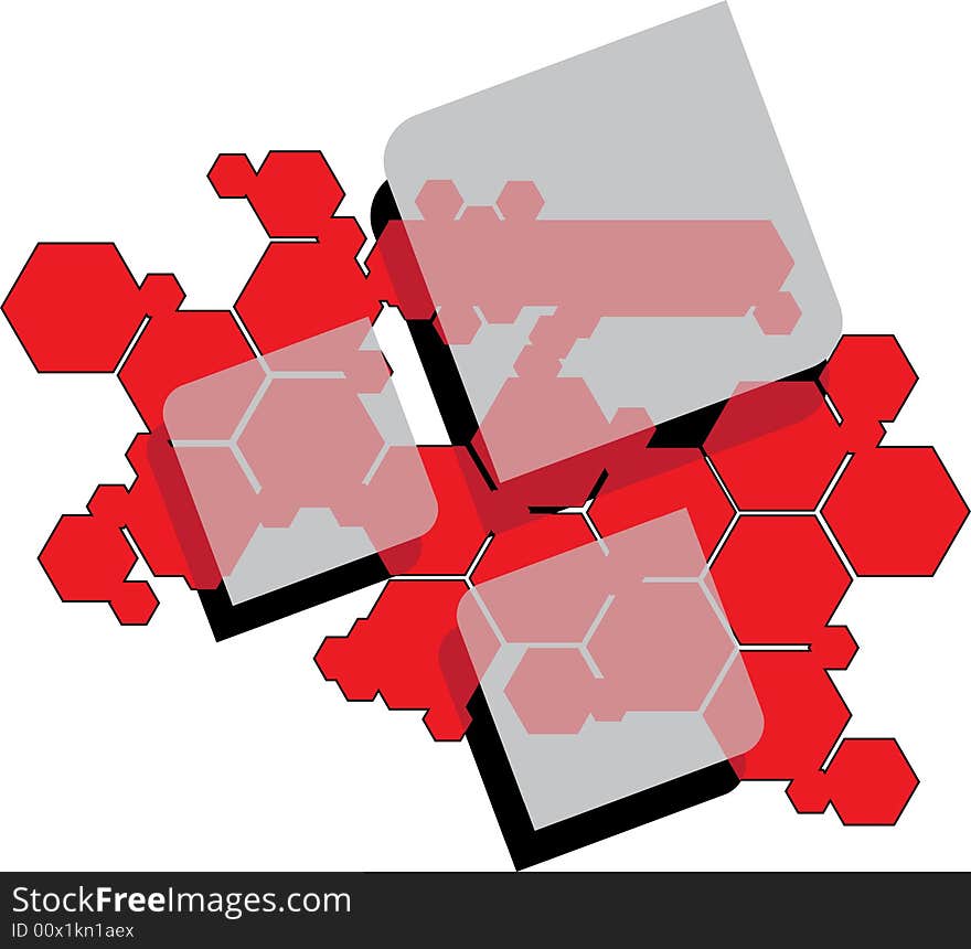 This image is a futuristic hive vector.Designed for your text place.