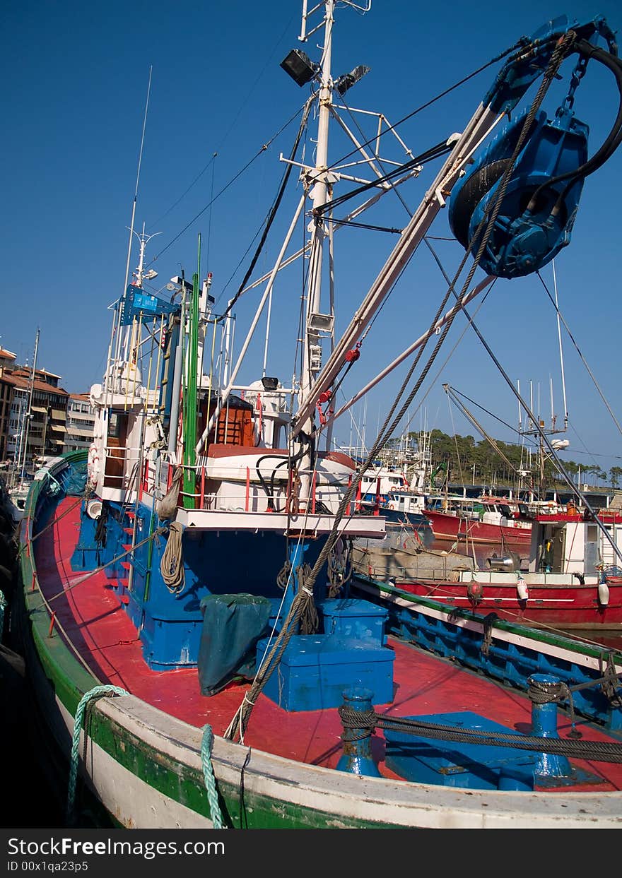 Fishing ships in Lekeitio, Basque Country