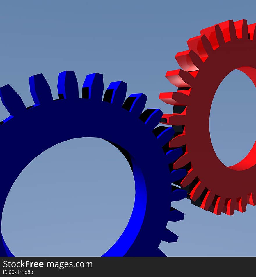 Background Wheels Red And Blue