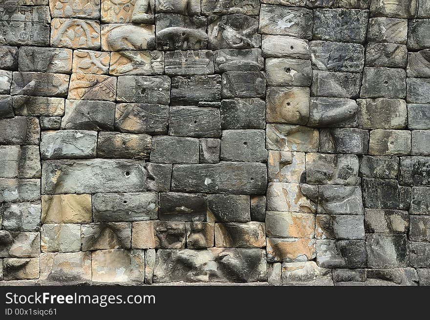 Cambodia; Angkor; Elephant terrace