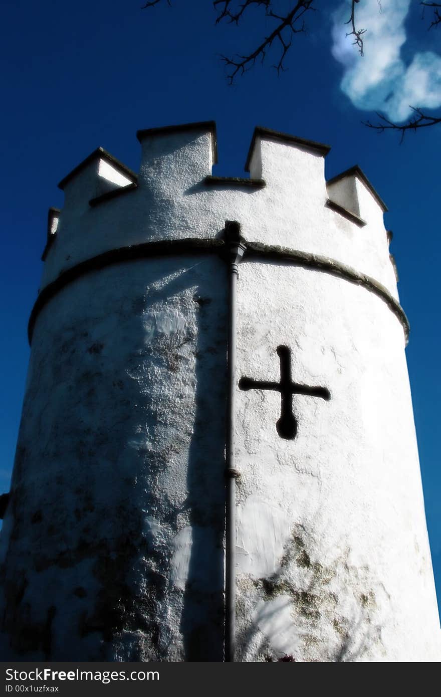 An old ancient tower on the shannon river in ireland. An old ancient tower on the shannon river in ireland