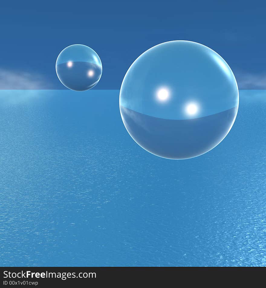 Abstract 3D Glas Ball