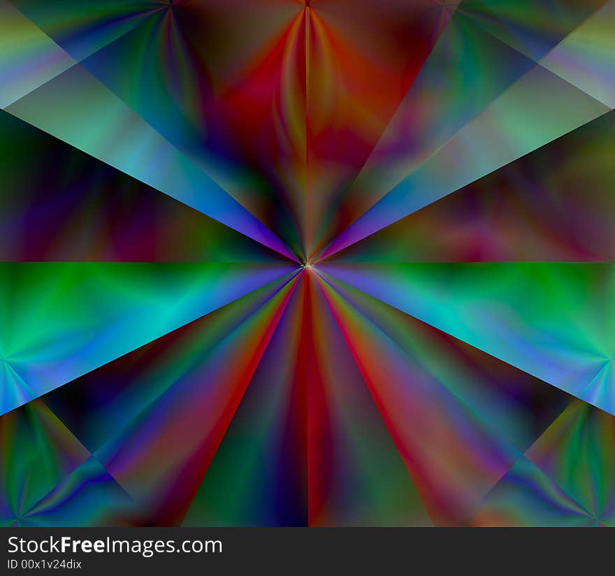 A computer generated abstract of prisim like triangles. A computer generated abstract of prisim like triangles.