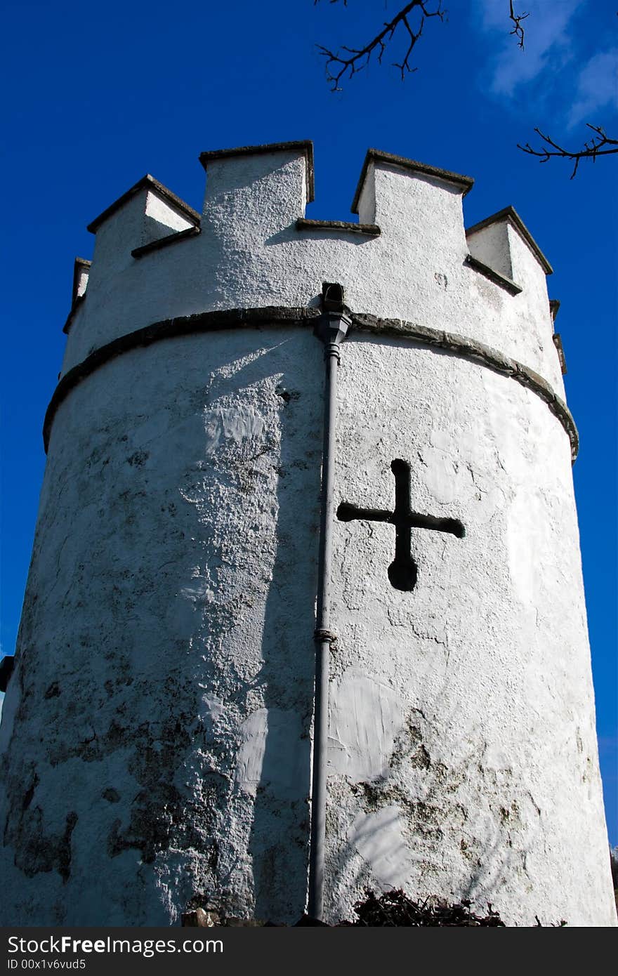 An old ancient tower on the shannon river in ireland. An old ancient tower on the shannon river in ireland