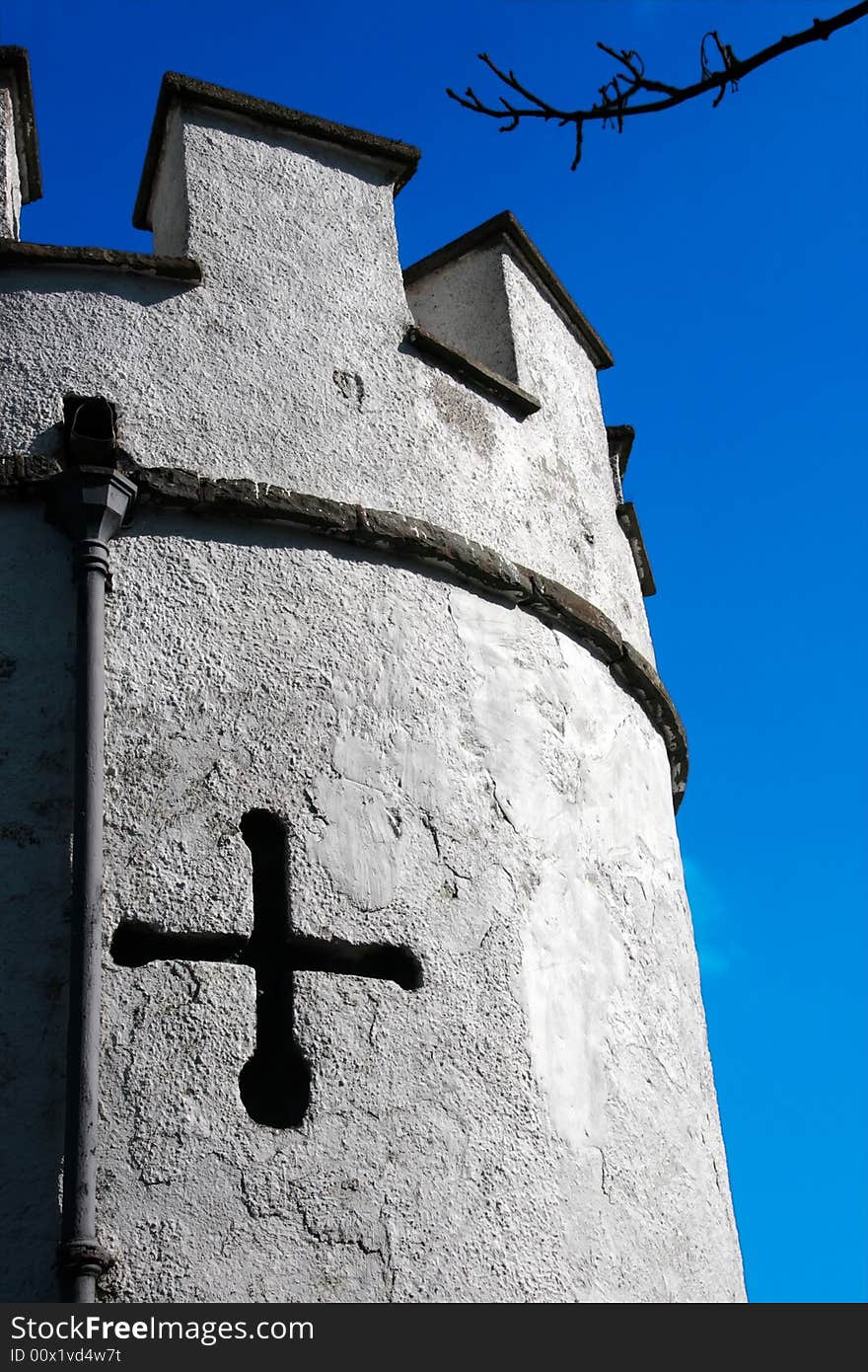 An old ancient tower on the shannon river in ireland. An old ancient tower on the shannon river in ireland