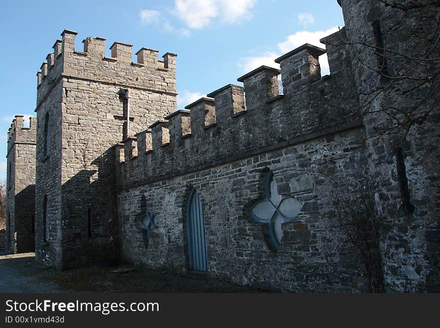 An old ancient tower on the shannon river in ireland. An old ancient tower on the shannon river in ireland