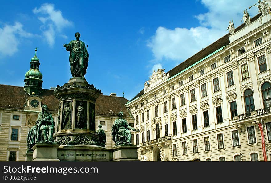 Monument in front of Imperial Palace, Vienna (austrian capital)