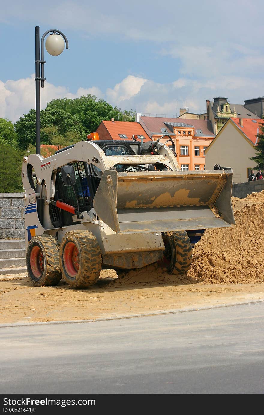 Excavators sand works building transportation