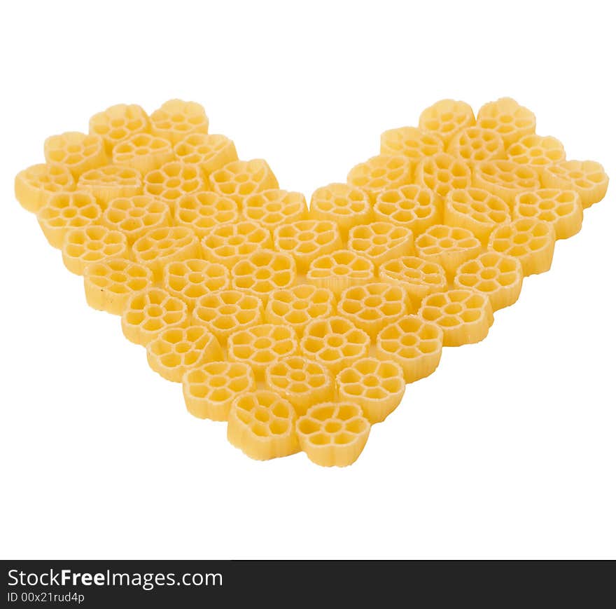 Heart made of noodle