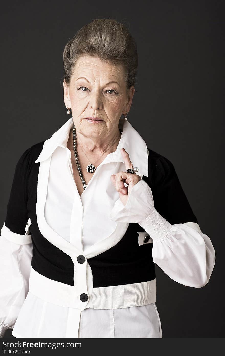 Fashion portrait of a senior lady