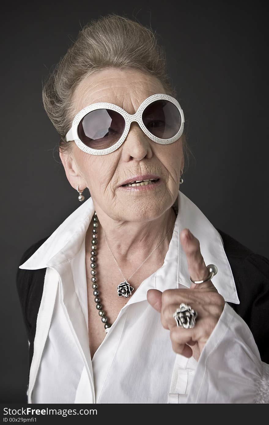 Fashion portrait of a senior lady