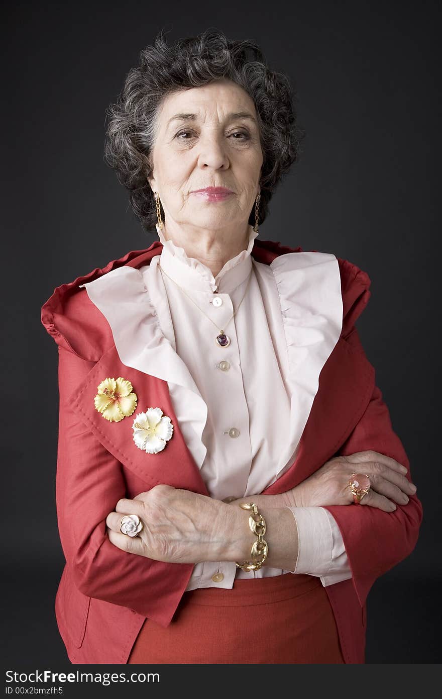 Fashion portrait of a senior lady