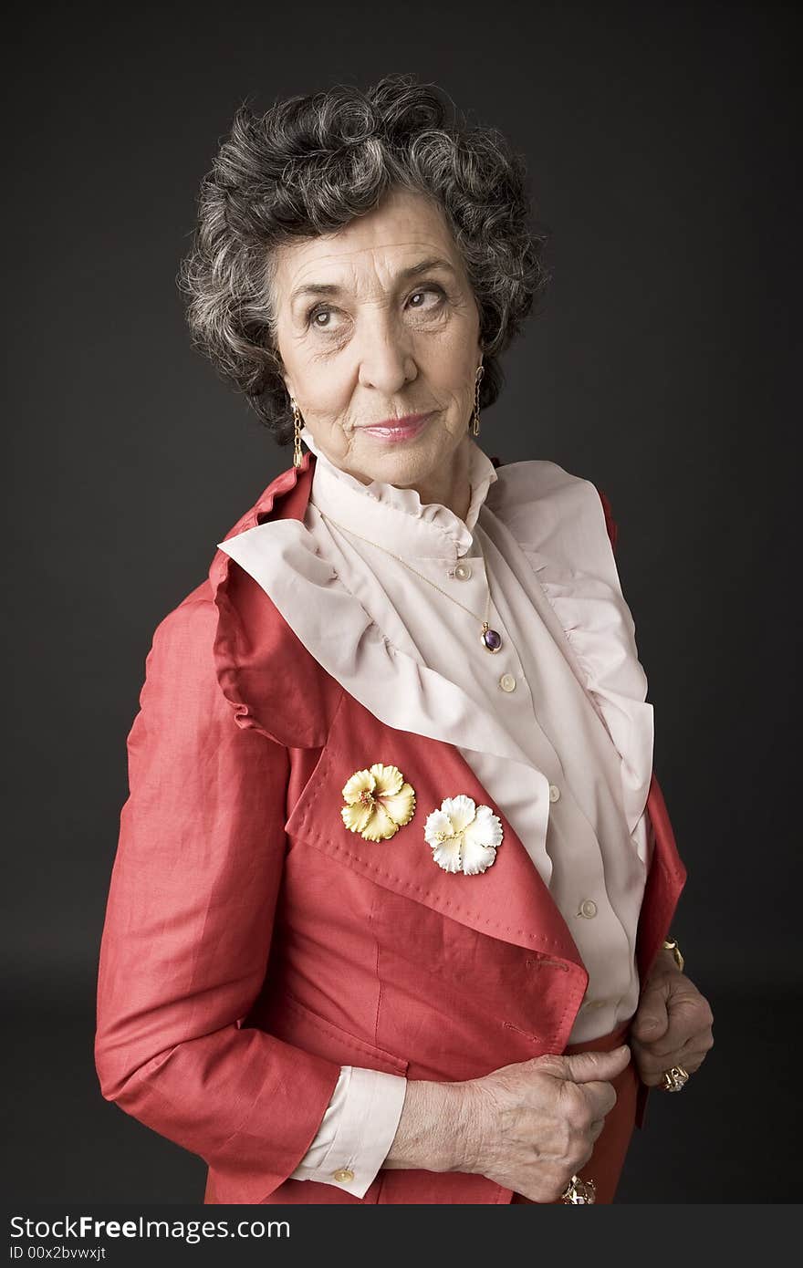 Fashion portrait of a senior lady