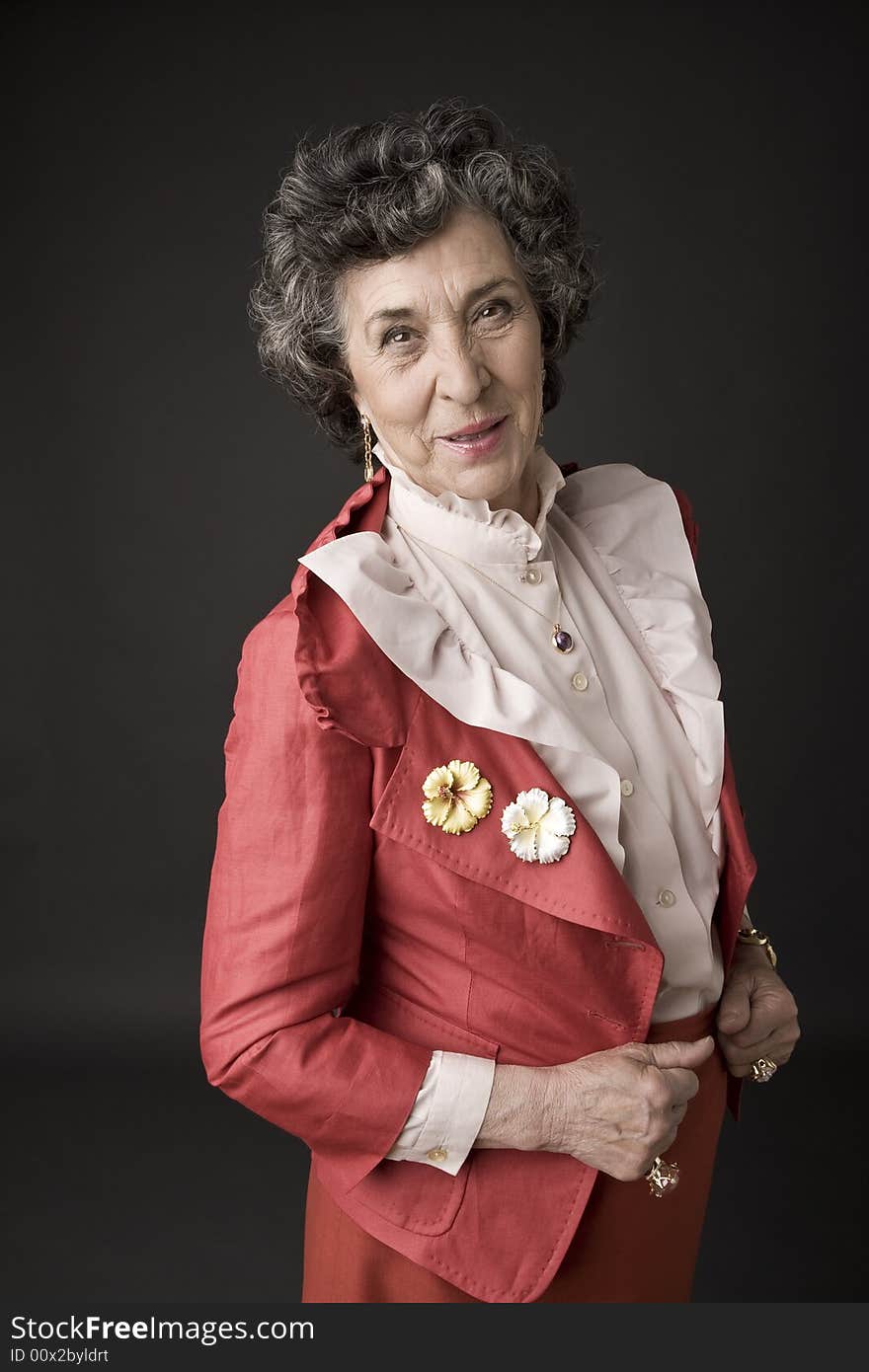 Fashion portrait of a senior lady