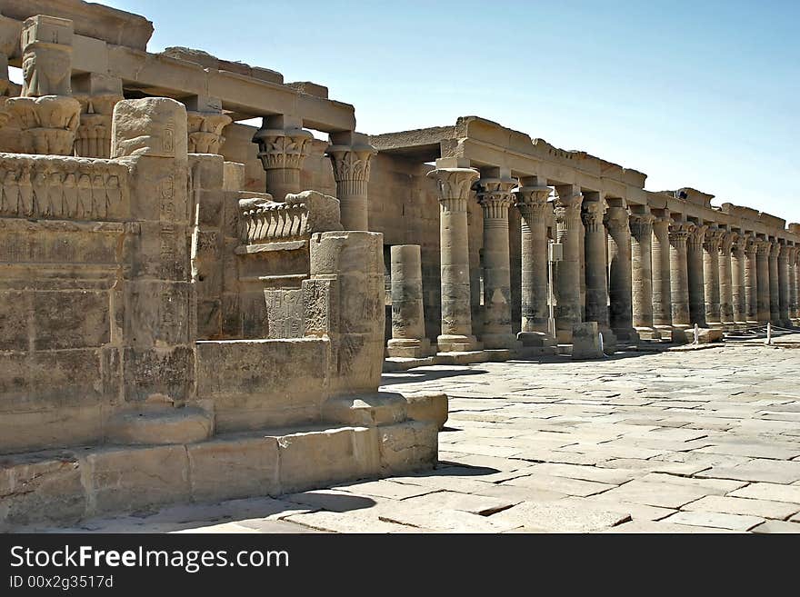 Philae temple colums