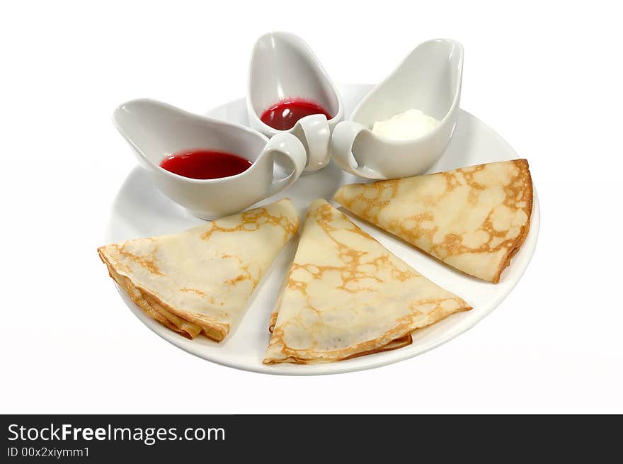 Pancakes with sauce