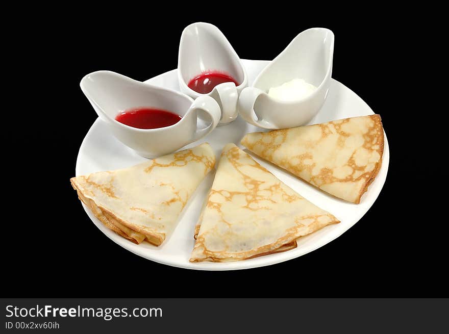 Pancakes with sauce