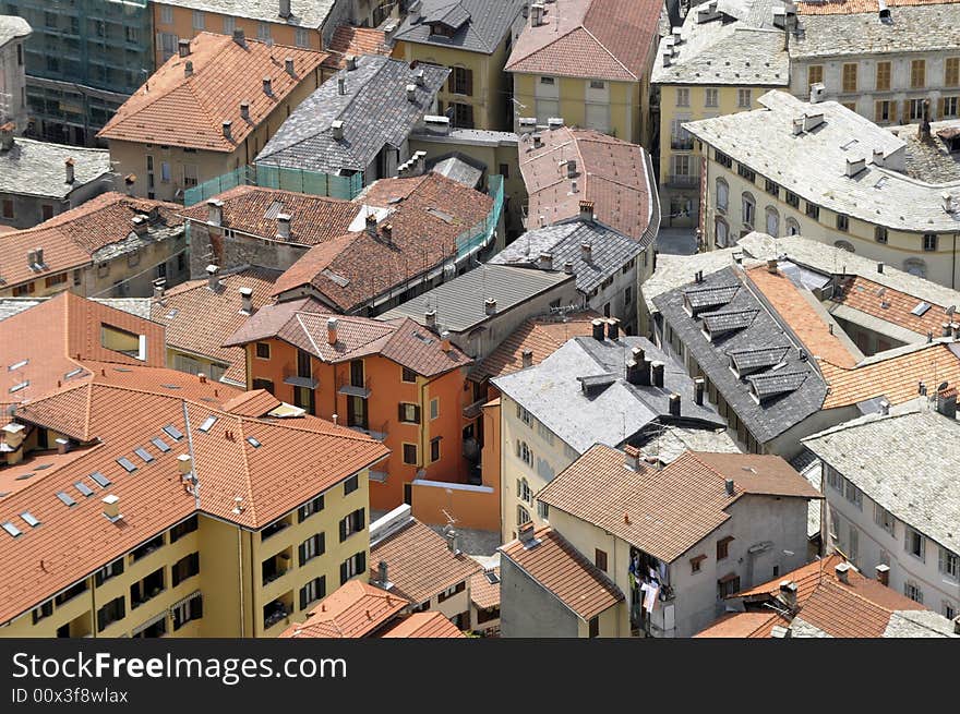 Aerial View Of Roofs