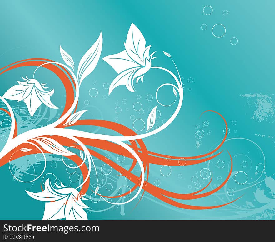 Abstract floral background. A vector format is added. Suits well for a postcard or background. Abstract floral background. A vector format is added. Suits well for a postcard or background