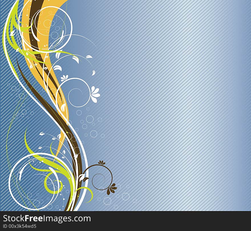 Abstract floral background. A vector format is added. Suits well for a postcard or background. Abstract floral background. A vector format is added. Suits well for a postcard or background