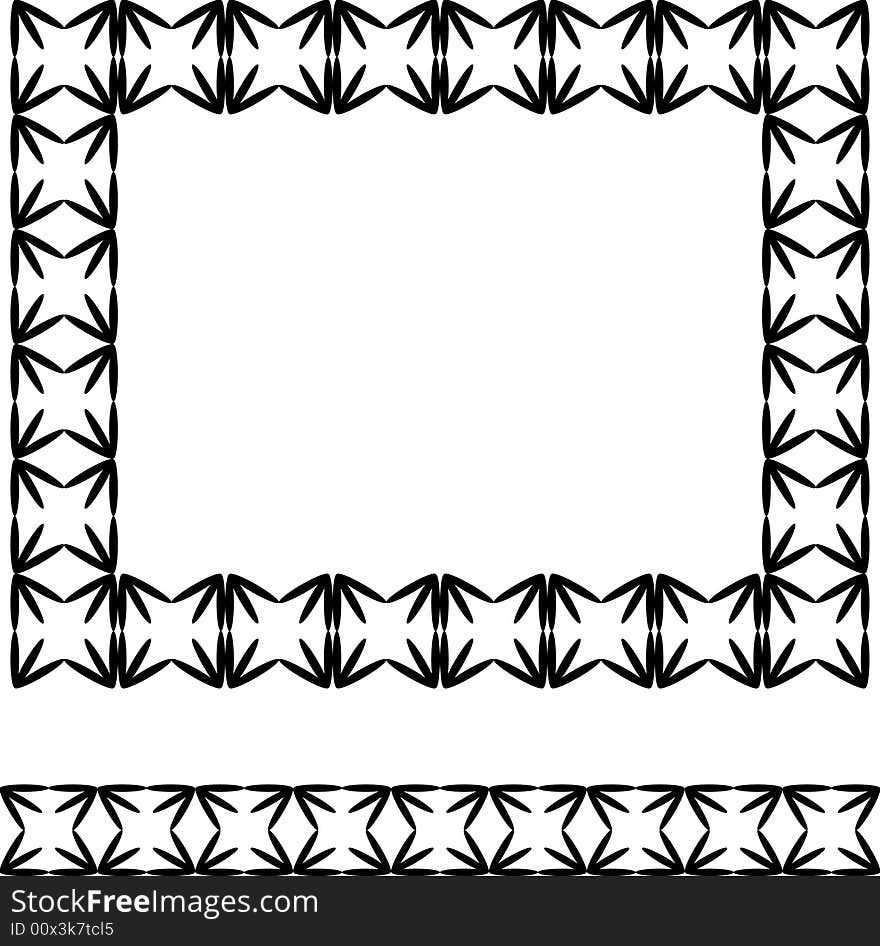 Swirl design frame and border