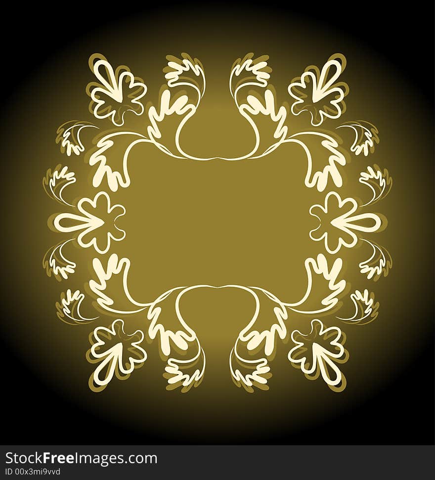 Retro Gold copy-space seamless pattern