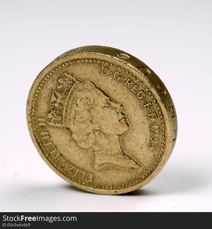 The photo of the one pound sterling