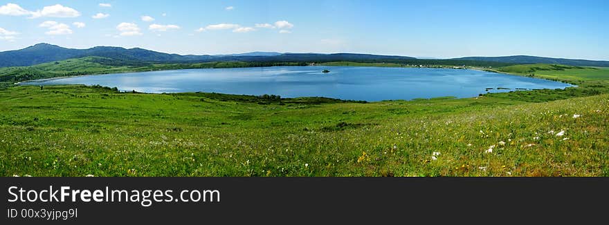 Photo from a mountain lake Kolivanskoe, Steppe Altai