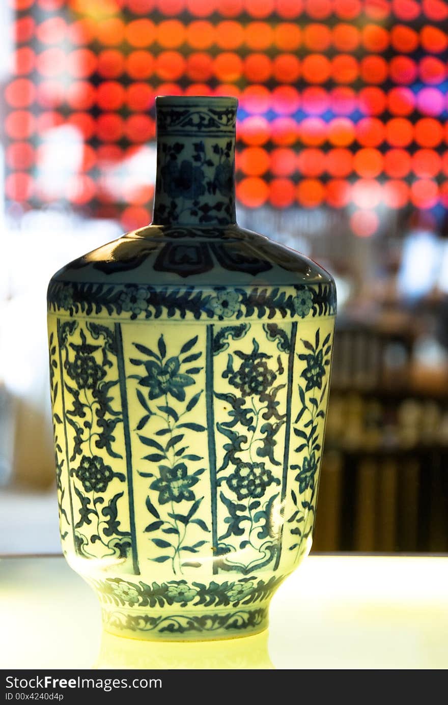 Decorated vase in chinese style