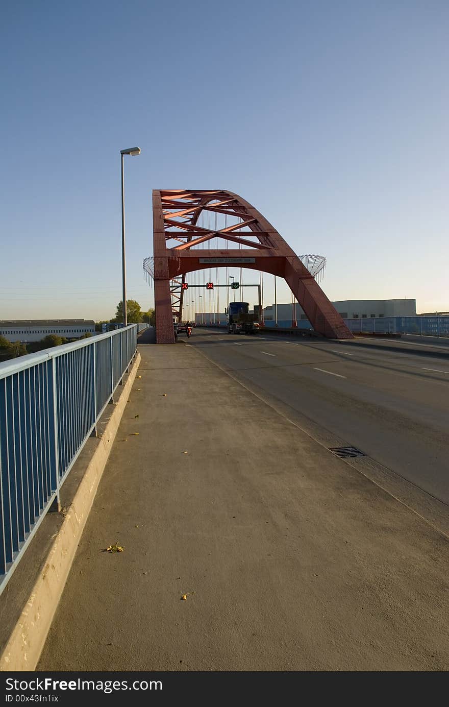 Rhine bridge in duisburg, germany